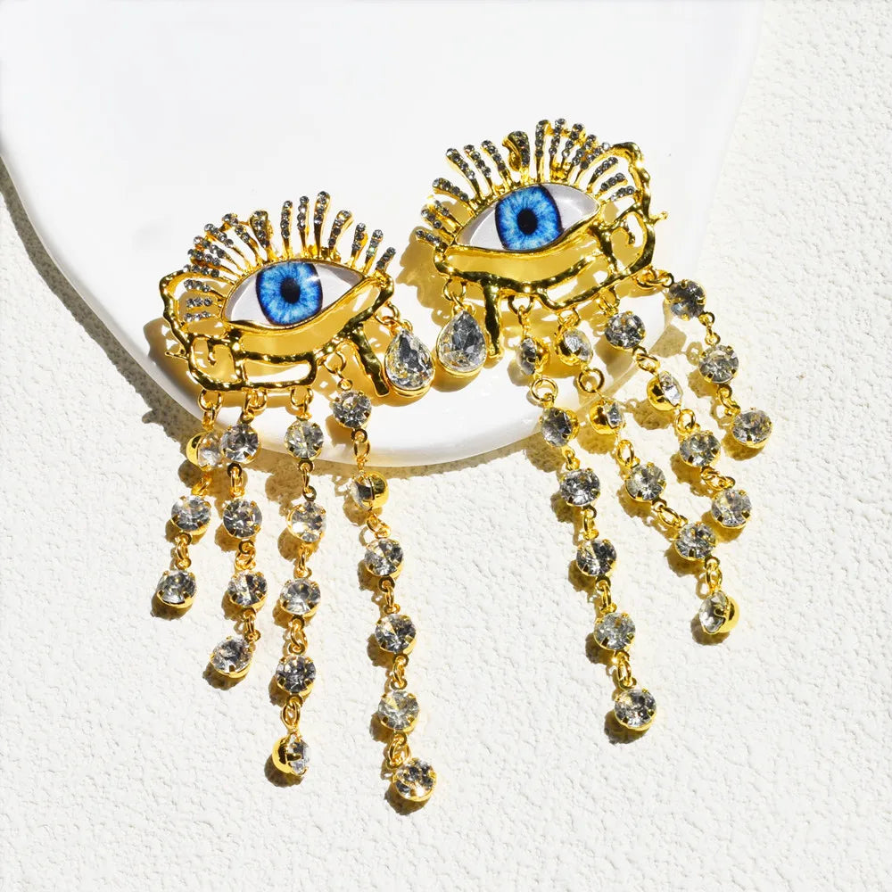 Egyptian Nefer Red Jasper Chandelier Earrings For Women