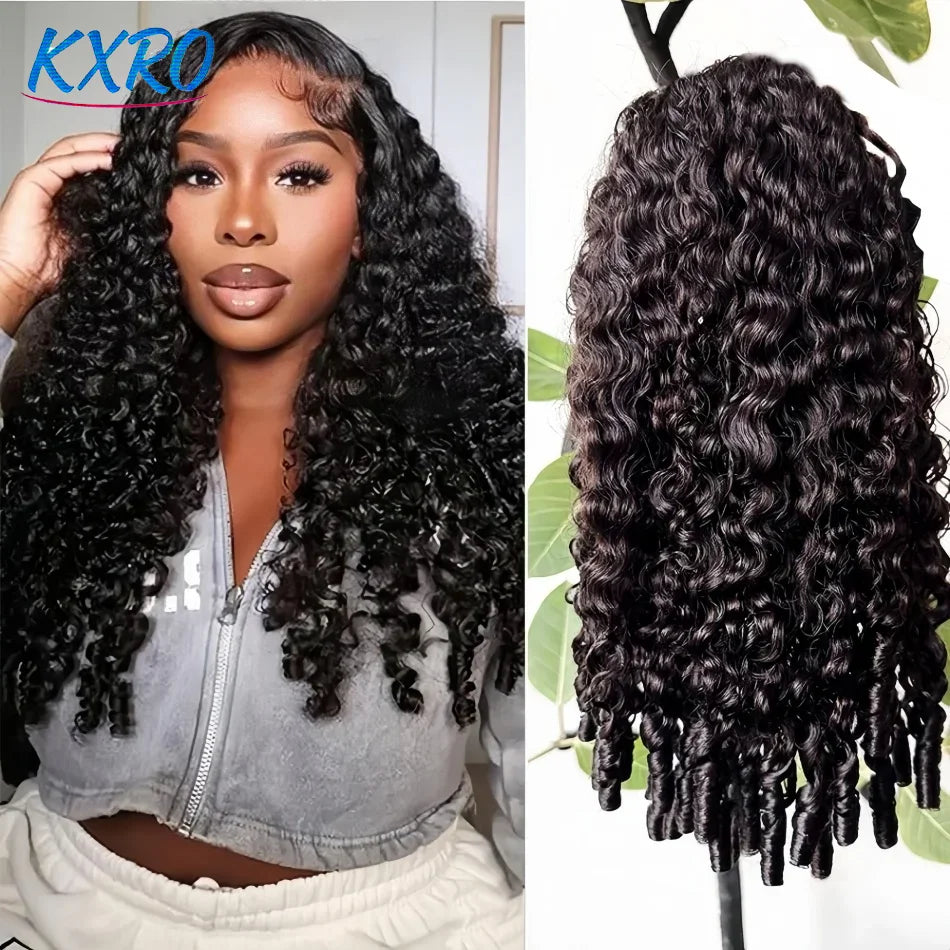 12A Burmese Curly Human Hair Wig Ready to Wear 200% 250% Density 13x4 Transparent Lace Frontal Wig Deep Wave Curly Lace Front Human Hair Wigs For Woman Ready to Wear On Clearance Sale Pre Plucked Wig Party Work Daily Life