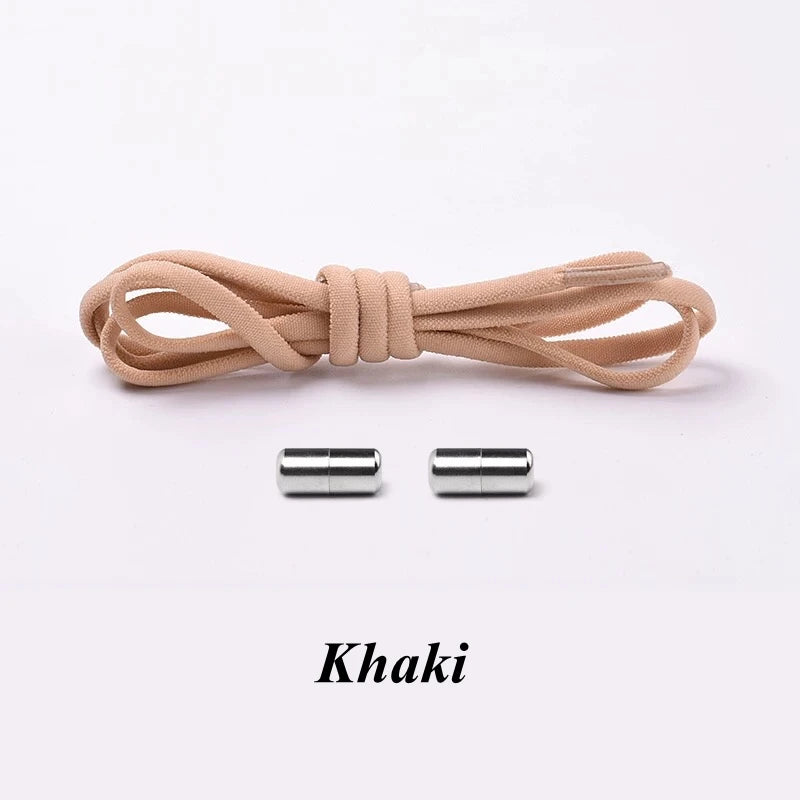 1Pair No tie Shoelaces Round Elastic Shoe Laces For Kids and Adult Sneakers Shoelace Quick Lazy Laces 21 Color Shoestrings