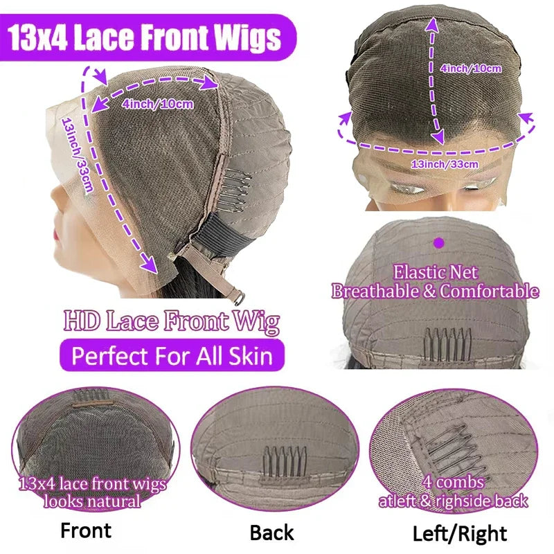 12A Burmese Curly Human Hair Wig Ready to Wear 200% 250% Density 13x4 Transparent Lace Frontal Wig Deep Wave Curly Lace Front Human Hair Wigs For Woman Ready to Wear On Clearance Sale Pre Plucked Wig Party Work Daily Life