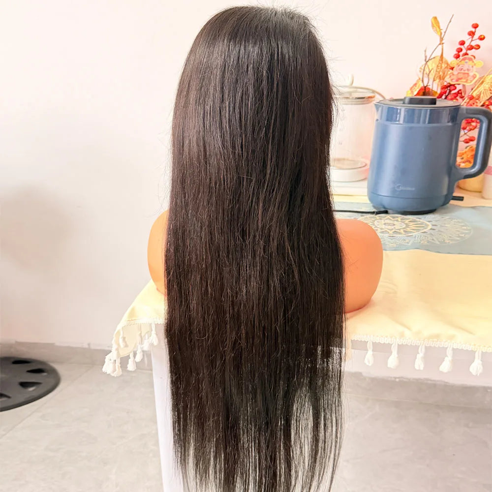 40 Inch Bone Straight Human Hair Wig 13x4 13x6 HD Transparent Lace Wigs Brazilian Full Lace Frontal Wig For Women 300% Density