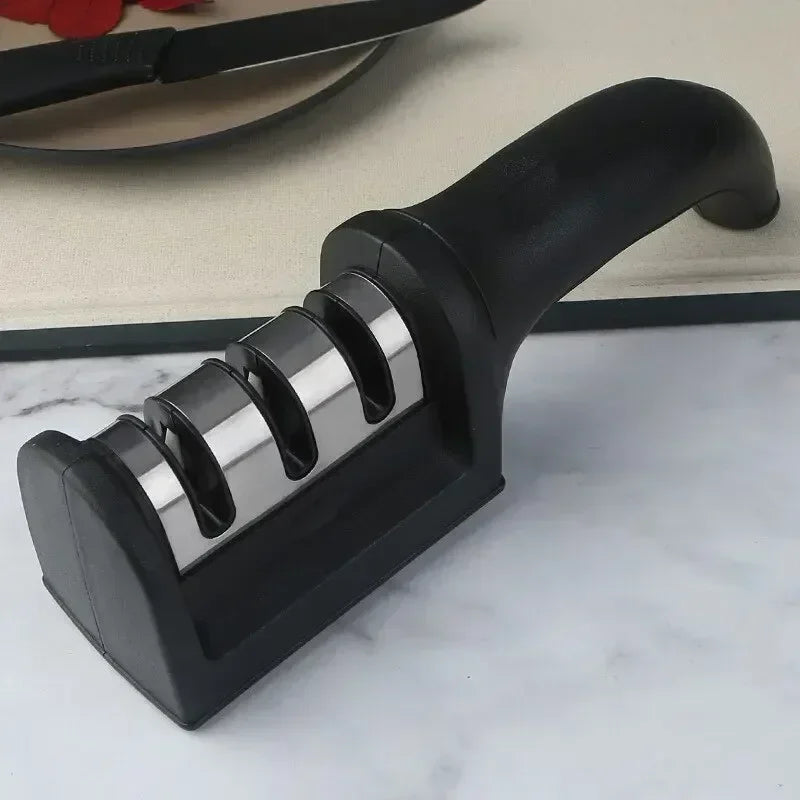 4-Segment Knife Sharpener Knife Sharpeners for Kitchen Knives Stainless Steel Three-Purpose Sharpening Stone for Kitchen Tools