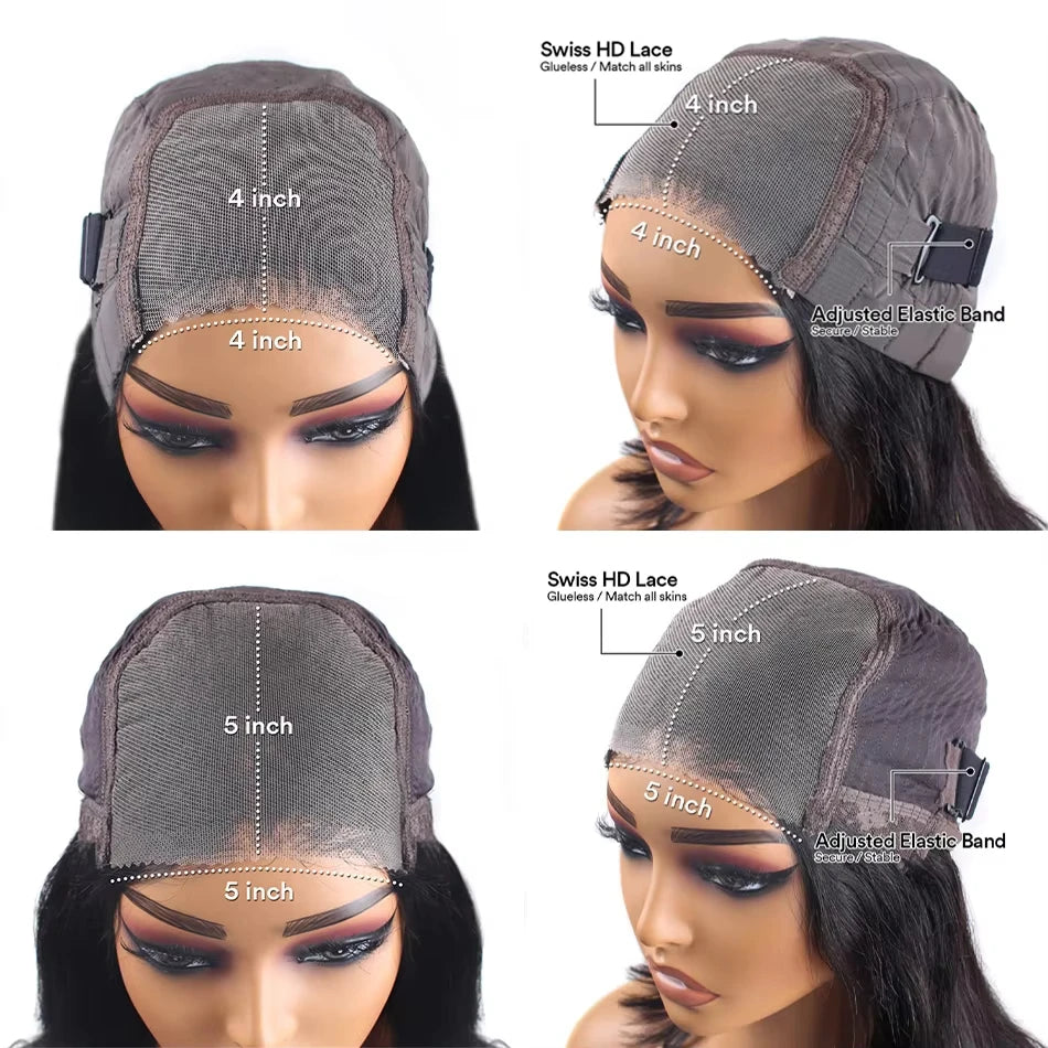 Ombre Highlight 13X6 Body Wave Lace Front Wigs Human Hair 1B/30 Brown Colored HD Transparent Lace Frontal Wigs Pre Plucked 180% Density 30 Inch Balayage Glueless Wig for Women