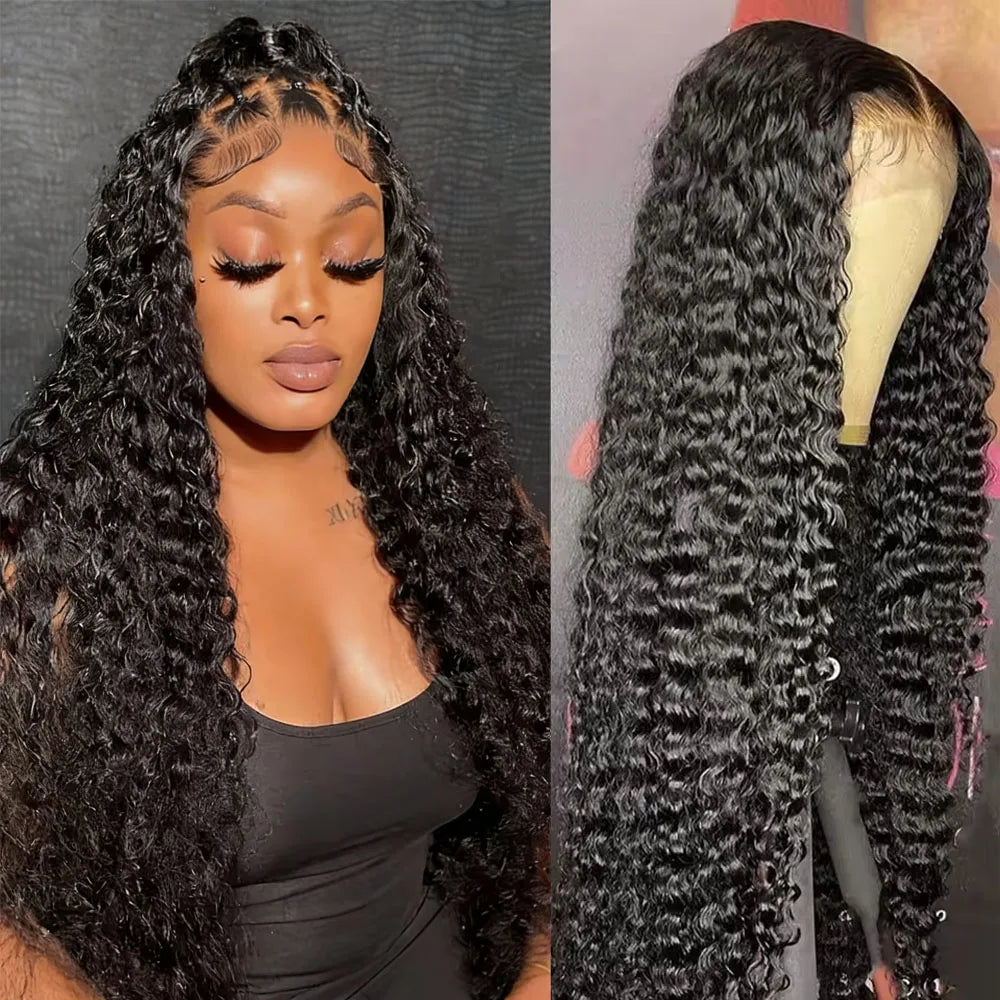 HD Transparent Lace Front Human Hair Wigs Jerry Curly Wig Lace Closure Wigs Human Hair Wig 13x4 13x6 Frontal Wigs