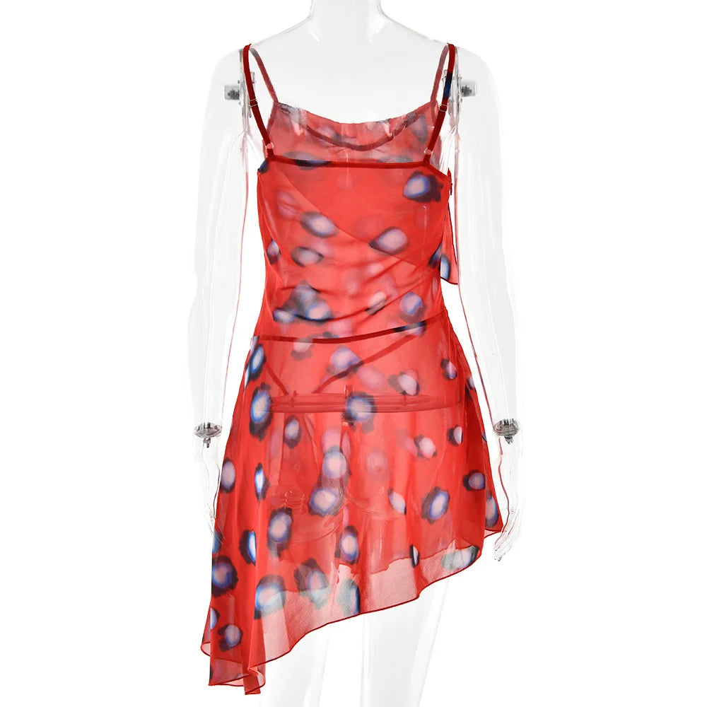 Sexy Printed With Detachable Scarf Women's Shirt Dress Lapel Collar Full Sleeve Button Mini Dresses 2026 Summer Chic Female Robe