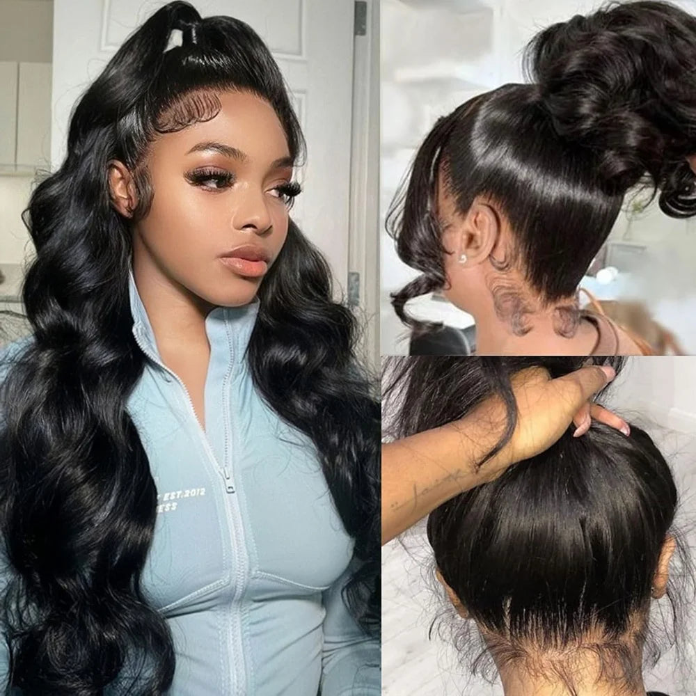 40 Inch Body Wave 13x6 HD Lace Frontal Wig Human Hair 360 Brazilian Pre Plucked Lace For Women 13x4 Lace Front Wigs 220 Density