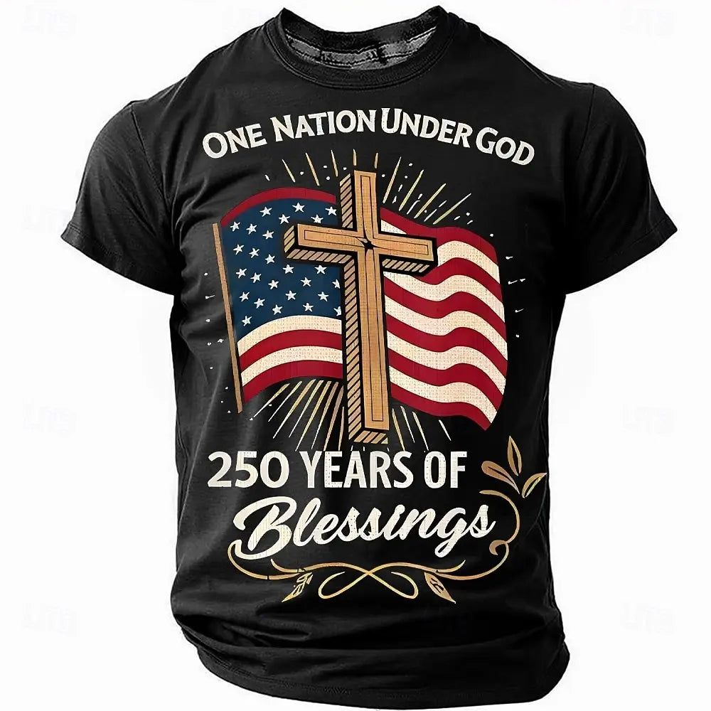 America 250th Birthday Eagle Flag 250 Years 1776-2026 Unisex Men's T-Shirts Casual Style Man Women Tees Vintage Men's Clothing