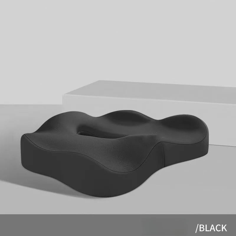 1pc 3D Lumbar Support Car Cushion, Memory Foam Ergonomic for Lower Back Pain Relief, Also for Office & Wheelchair Use