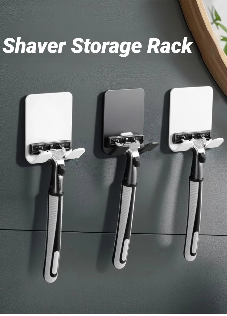 Multi Function Men Shaving Razor Holder Storage Hook Wall Shelf Bathroom Kitchen Accessories