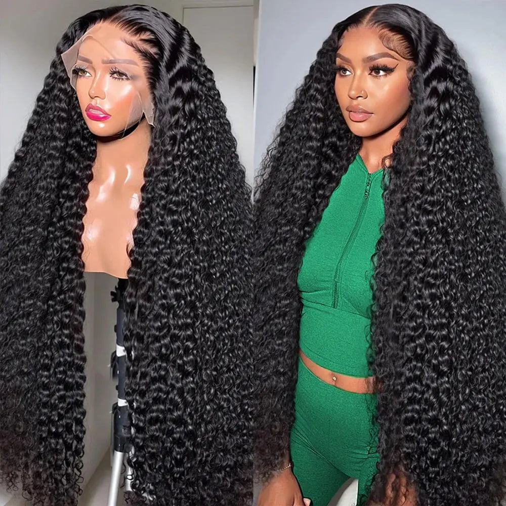 HD Transparent Lace Front Human Hair Wigs Jerry Curly Wig Lace Closure Wigs Human Hair Wig 13x4 13x6 Frontal Wigs