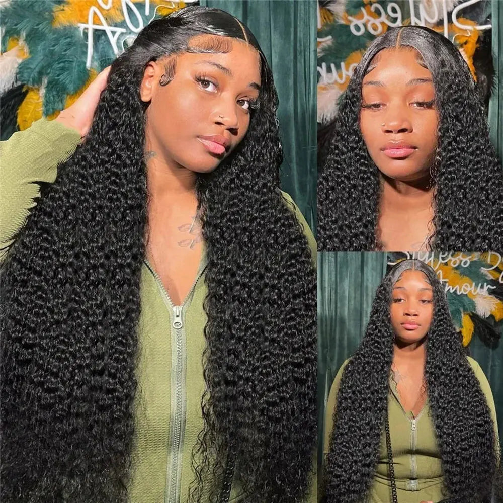 HD Transparent Lace Front Human Hair Wigs Jerry Curly Wig Lace Closure Wigs Human Hair Wig 13x4 13x6 Frontal Wigs