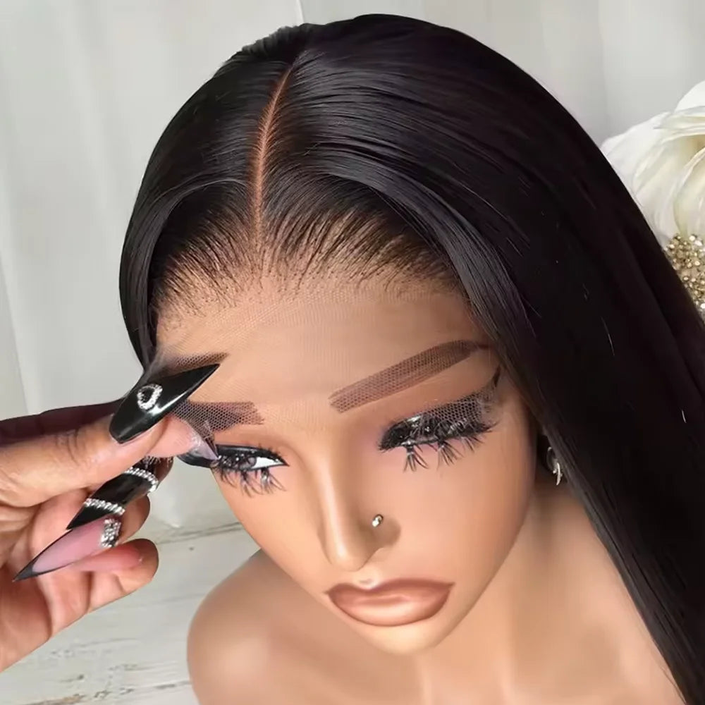 13x4 13x6 HD Lace Frontal 5x5 Closure Wigs | 40 42 Inch Bone Straight Glueless Human Hair Wigs
