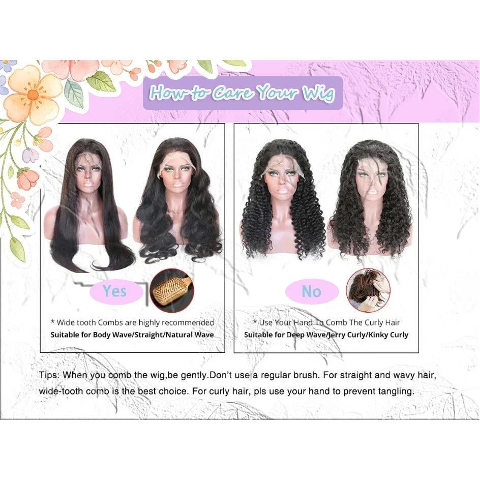 Brazilian Natural Body Wave Virgin Human Hair Wig HD Lace Frontal Closure 360 Wig 13x4 13x6 5x5 180% 200% Density 16-40 Inch Pre Bleached Knots