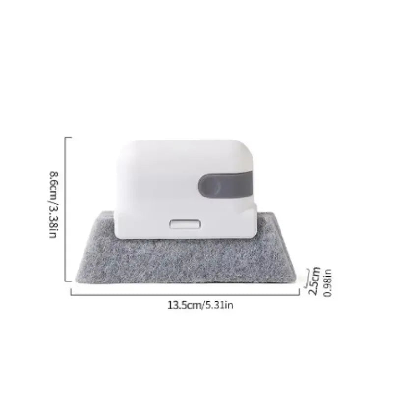 Window rail cleaning brush