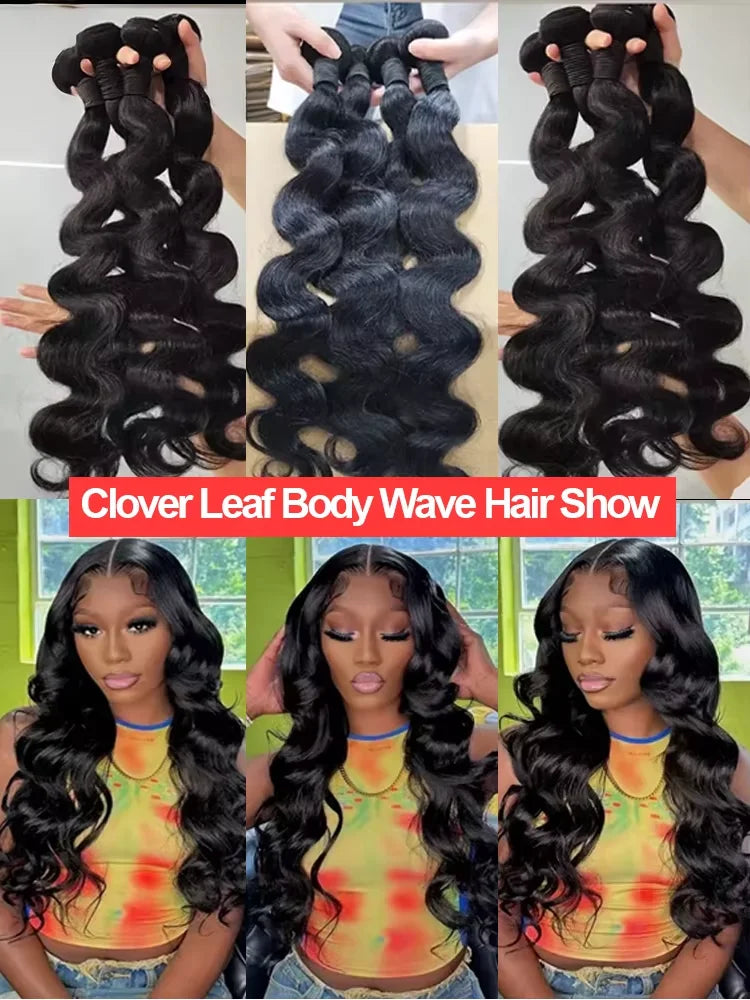 30 36 38 40 Inch Body Loose Wave Raw  3 4 Bundles Indian Unprocessed Human Hair Wavys Double Drawn Virgin Bundles Weave Extension