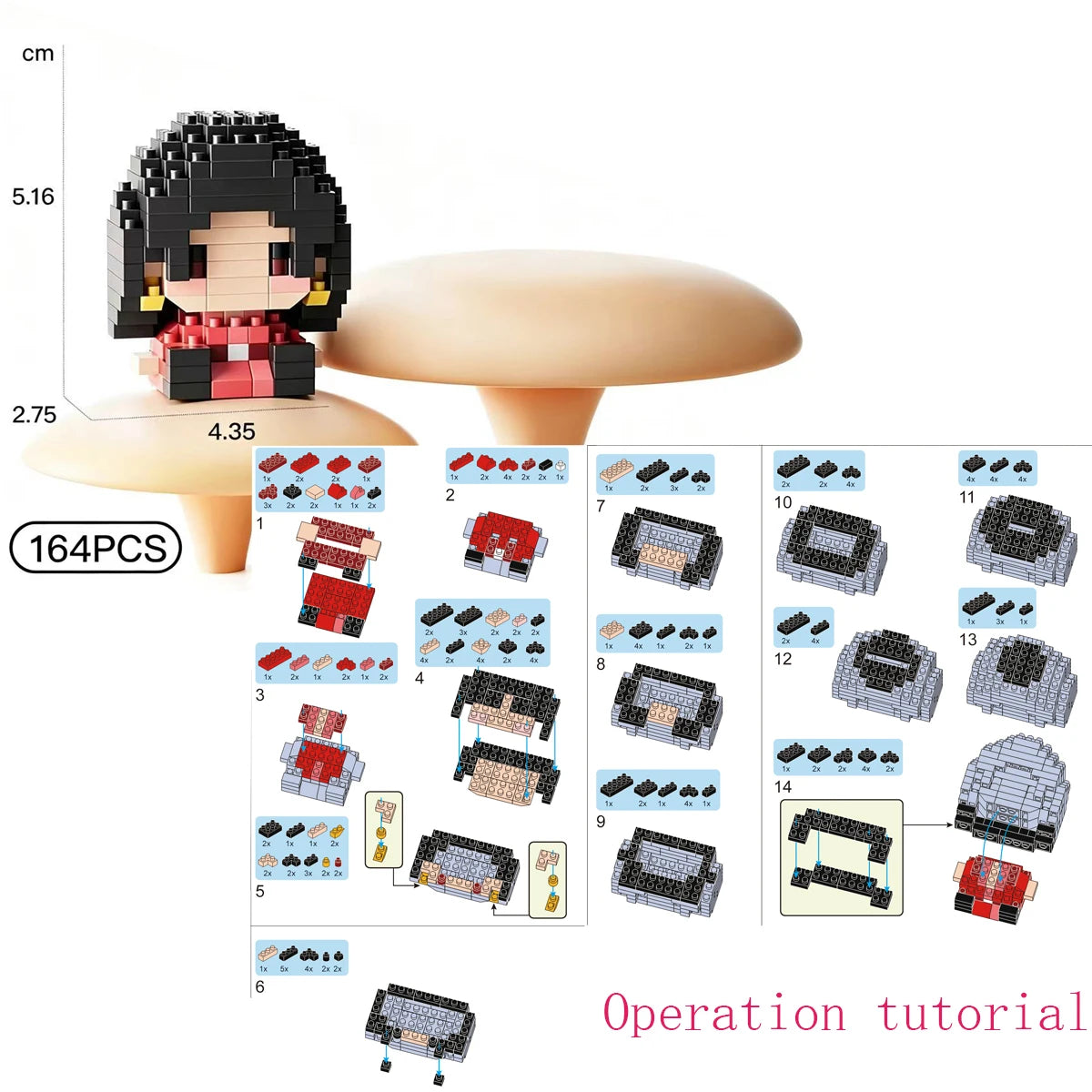 ONE PIECE Sun God Nika Luffy Micro Building Block Chopper Ace Buggy 3D Anime Model Assembly Mini Bricks Figure Toys For Gift