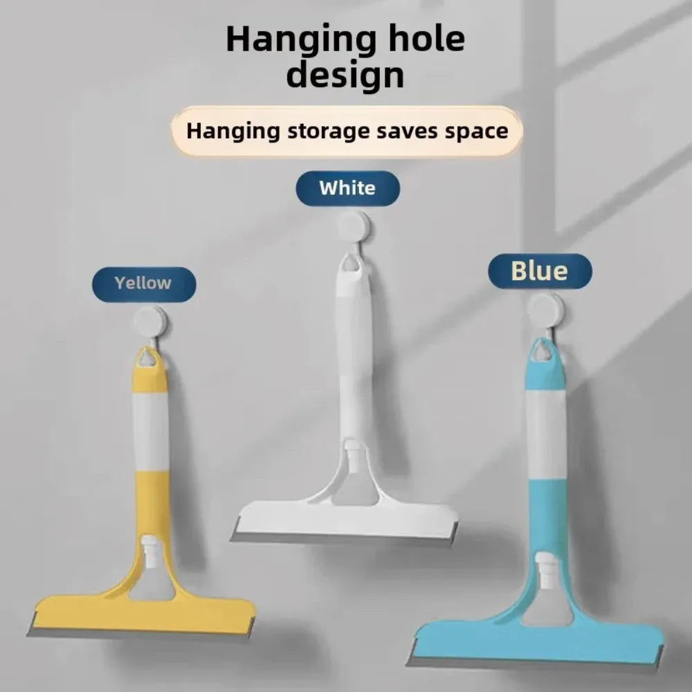 Home-use multi-functional glass cleaner, equipped with a watering can, combines three-in-one glass and window scraper functions