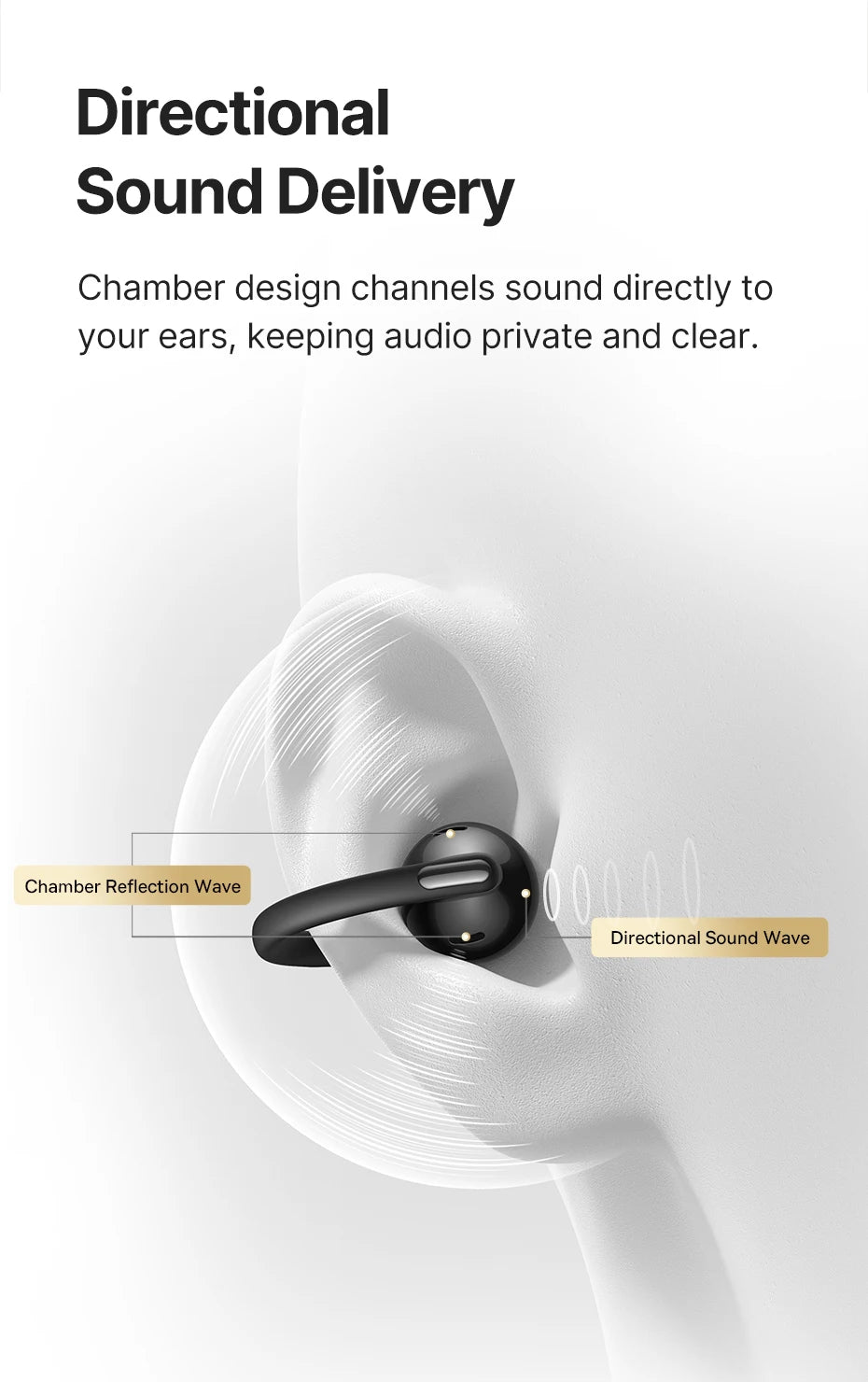 Baseus Bowie MC2 AIR Clip-on TWS Earbuds Ear Clips Wireless Earphones Bluetooth 6.0   Open Earrings 4 Mic ENC Sports Headphones