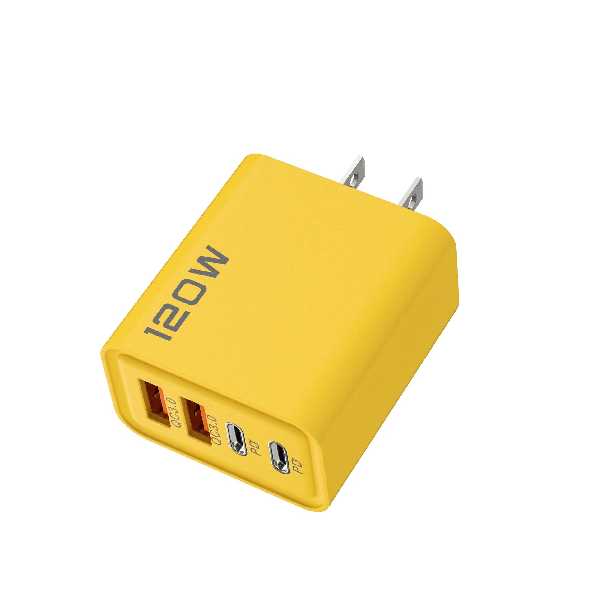 4 Port USB Charger Total 120W Fast Charging EU/US/UK Plug Wall Charger Mobile Phone Power Adapter For Phone Charge Type C Cable