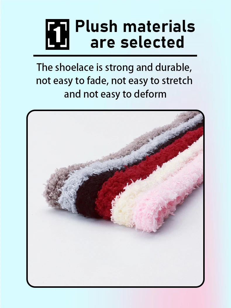 Fashion round plush laces Quality 1cm wide Sneakers Flats Casual laces Shoe accessories 80 /100 /120 /140 /160 Laces 1Pair