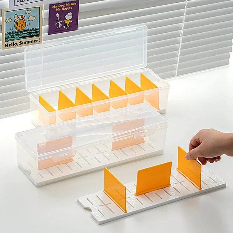 1Pc Clear Plastic Compartmentalized Organizer Box Holds 550+ Game Cards Storage Box With Adjustable Divider For PTCG/MTG Cards