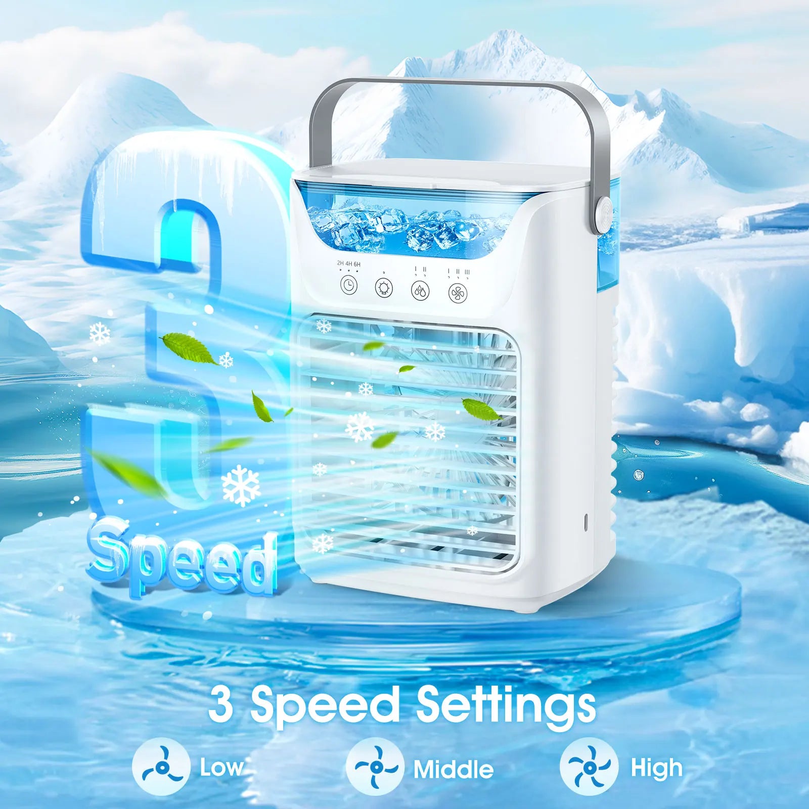 Portable Mini Desktop Air Conditioner Fan with Timer Small Room Spray Water AC for Cooling  Air Conditioning for Room
