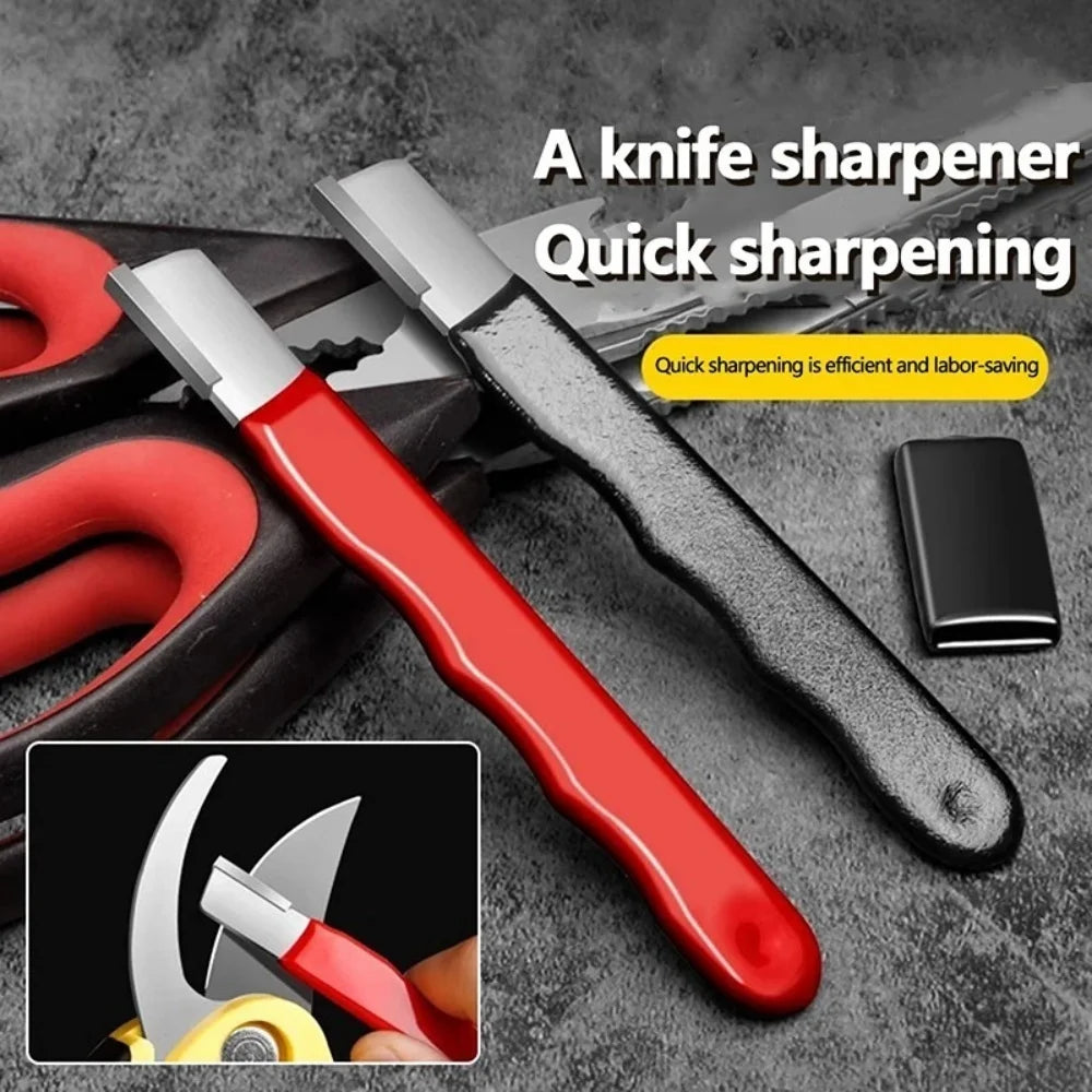 Professional Tungsten Diamond Ceramic Sharpening Stone for Kitchen Knife Scissor Garden Shears All Blades Cutting Tool Sharpener