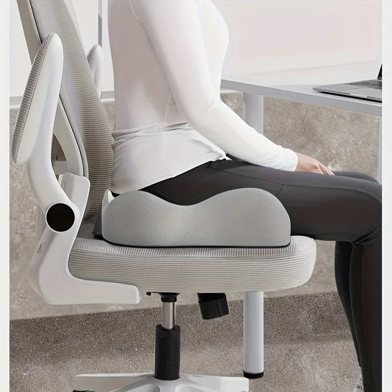 1pc 3D Lumbar Support Car Cushion, Memory Foam Ergonomic for Lower Back Pain Relief, Also for Office & Wheelchair Use