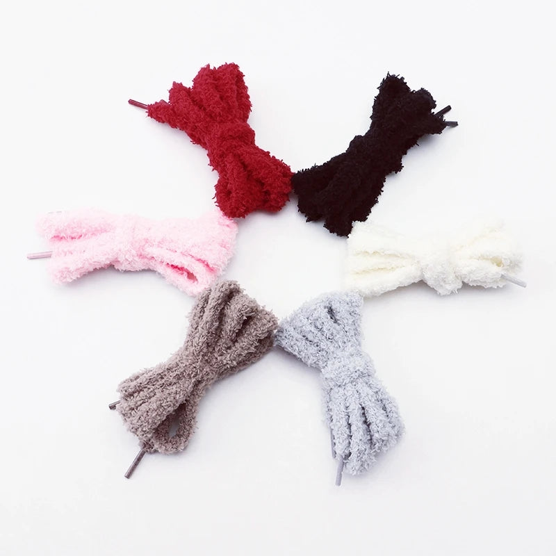 Fashion round plush laces Quality 1cm wide Sneakers Flats Casual laces Shoe accessories 80 /100 /120 /140 /160 Laces 1Pair