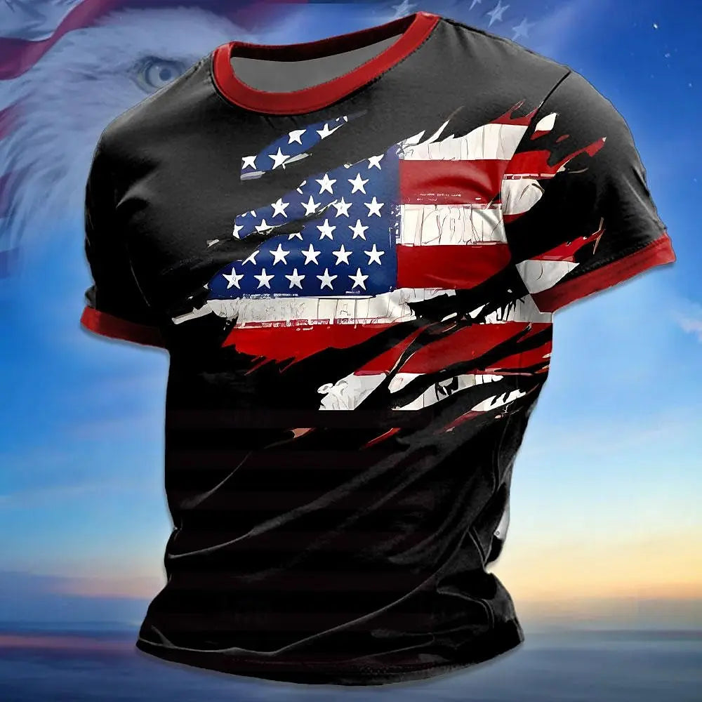 America 250th Birthday Eagle Flag 250 Years 1776-2026 Unisex Men's T-Shirts Casual Style Man Women Tees Vintage Men's Clothing