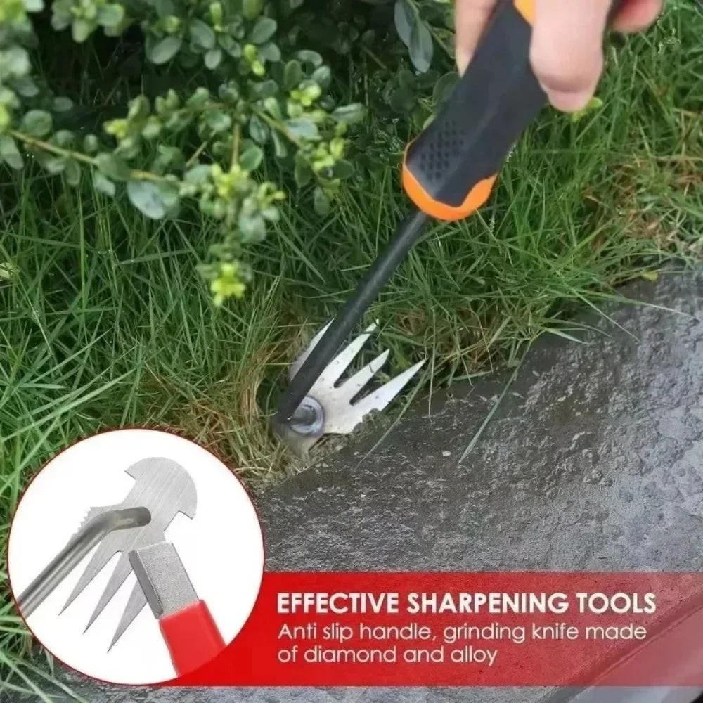Professional Tungsten Diamond Ceramic Sharpening Stone for Kitchen Knife Scissor Garden Shears All Blades Cutting Tool Sharpener