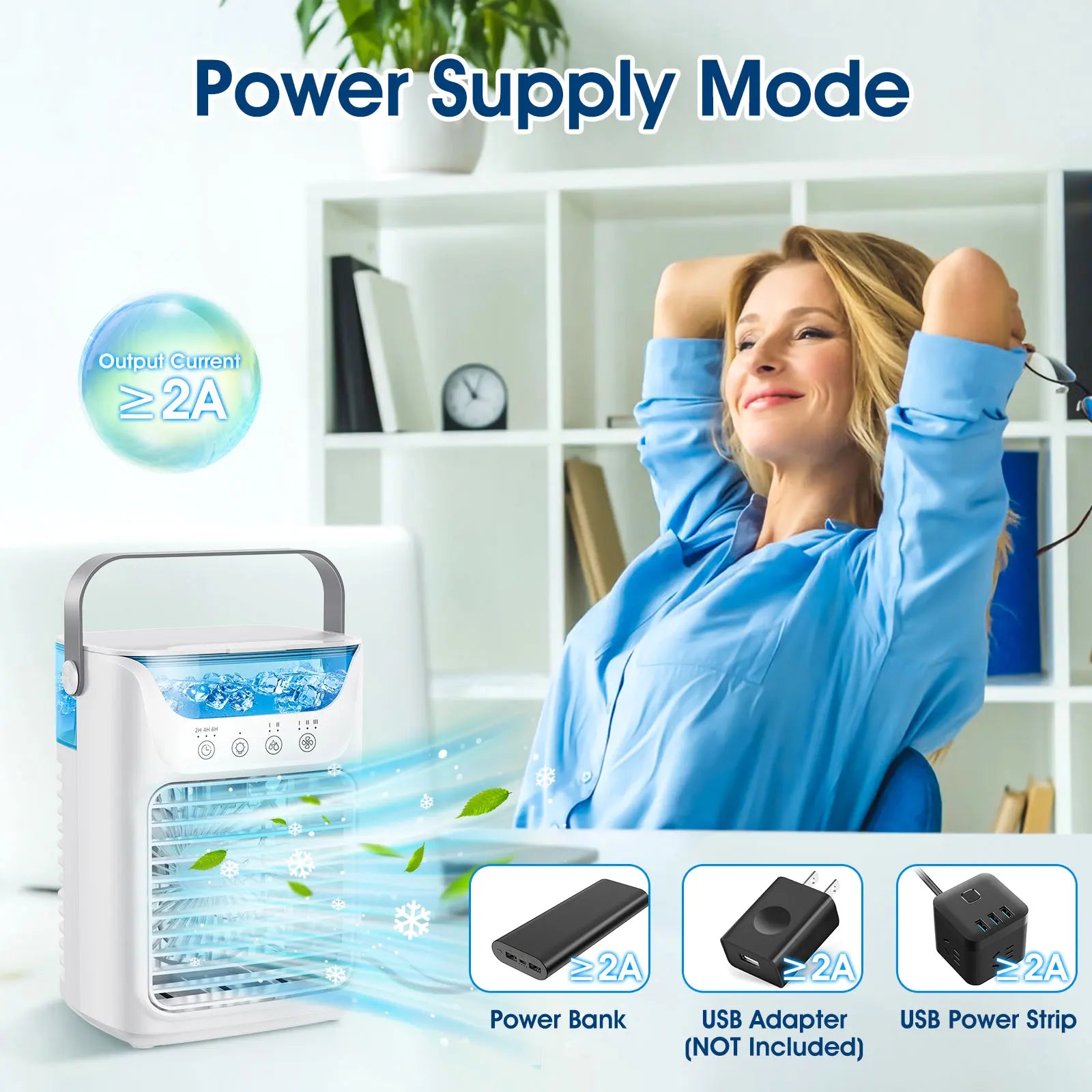Portable Mini Desktop Air Conditioner Fan with Timer Small Room Spray Water AC for Cooling  Air Conditioning for Room
