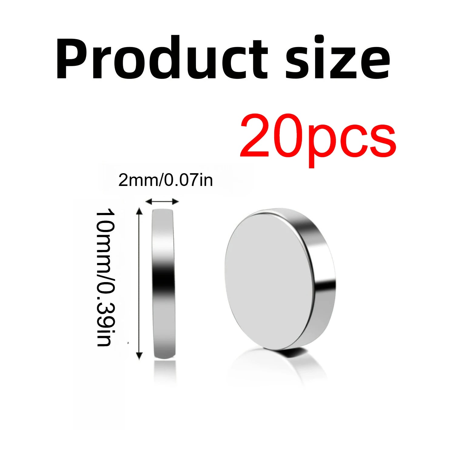 10x1/10x2/10x3mm-20/50/100pcs circular refrigerator magnets widely used in offices DIY Whiteboard, kitchen tool storage nail art