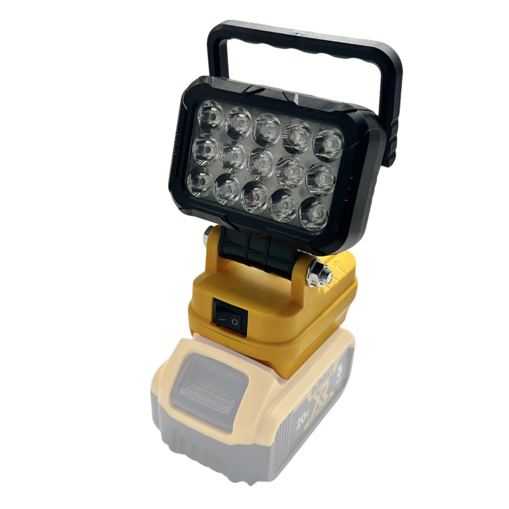 LED Work Light for Dewalt 18V 40W 6000LM, 2 USB Ports, 145° Adjustable Cordless Flood Light (Battery NOT Included)