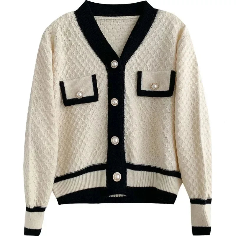 AOSSVIAO Korean Fashion New Loose Long-sleeved Knit Women's Sweater 2026 Autumn Winter Outwear Cardigan