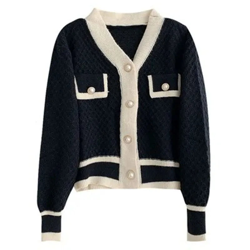 AOSSVIAO Korean Fashion New Loose Long-sleeved Knit Women's Sweater 2026 Autumn Winter Outwear Cardigan