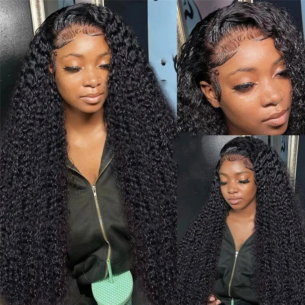 HD Transparent Lace Front Human Hair Wigs Jerry Curly Wig Lace Closure Wigs Human Hair Wig 13x4 13x6 Frontal Wigs