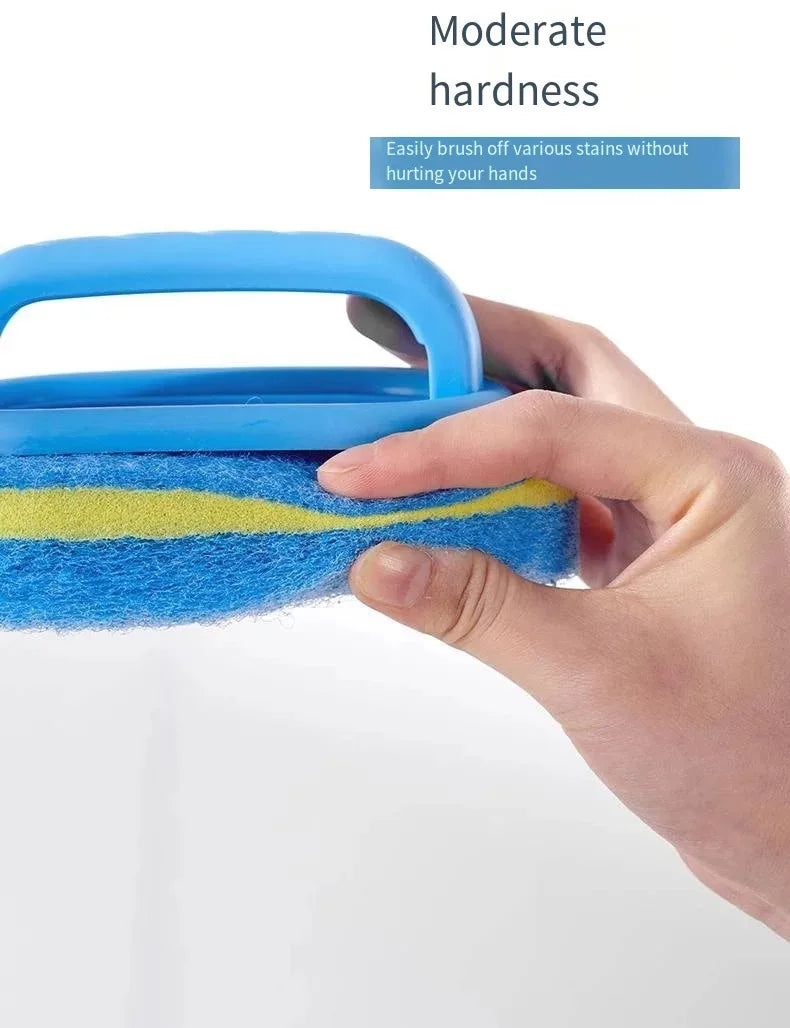 1PC Kitchen Cleaning Brush with Handle - Pot Washing High-Density Thick Scouring Pad Ceramic Tile Wall Cleaning Brush