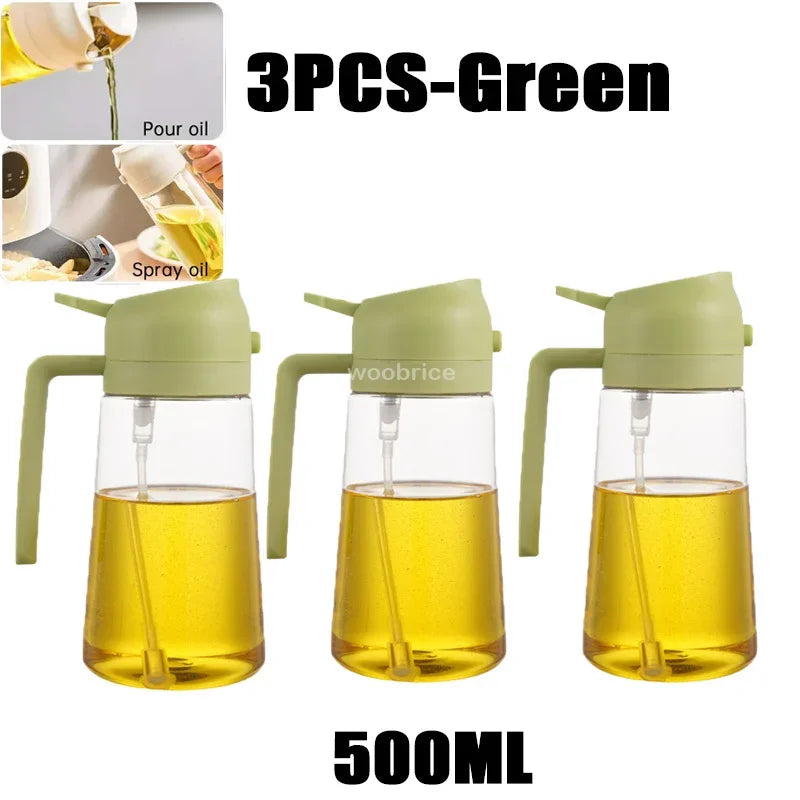 2in1 Kitchen Spray Oil Dispenser Oil Sprayer Polisher Or Only Brush Spray for Air Fryer Salad Grilling Roasting Cooking Kitchen