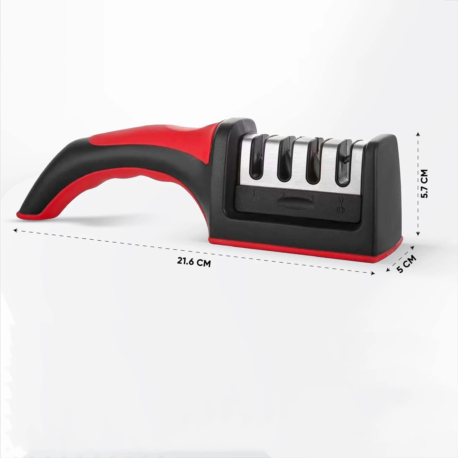 4-Segment Knife Sharpener Knife Sharpeners for Kitchen Knives Stainless Steel Three-Purpose Sharpening Stone for Kitchen Tools