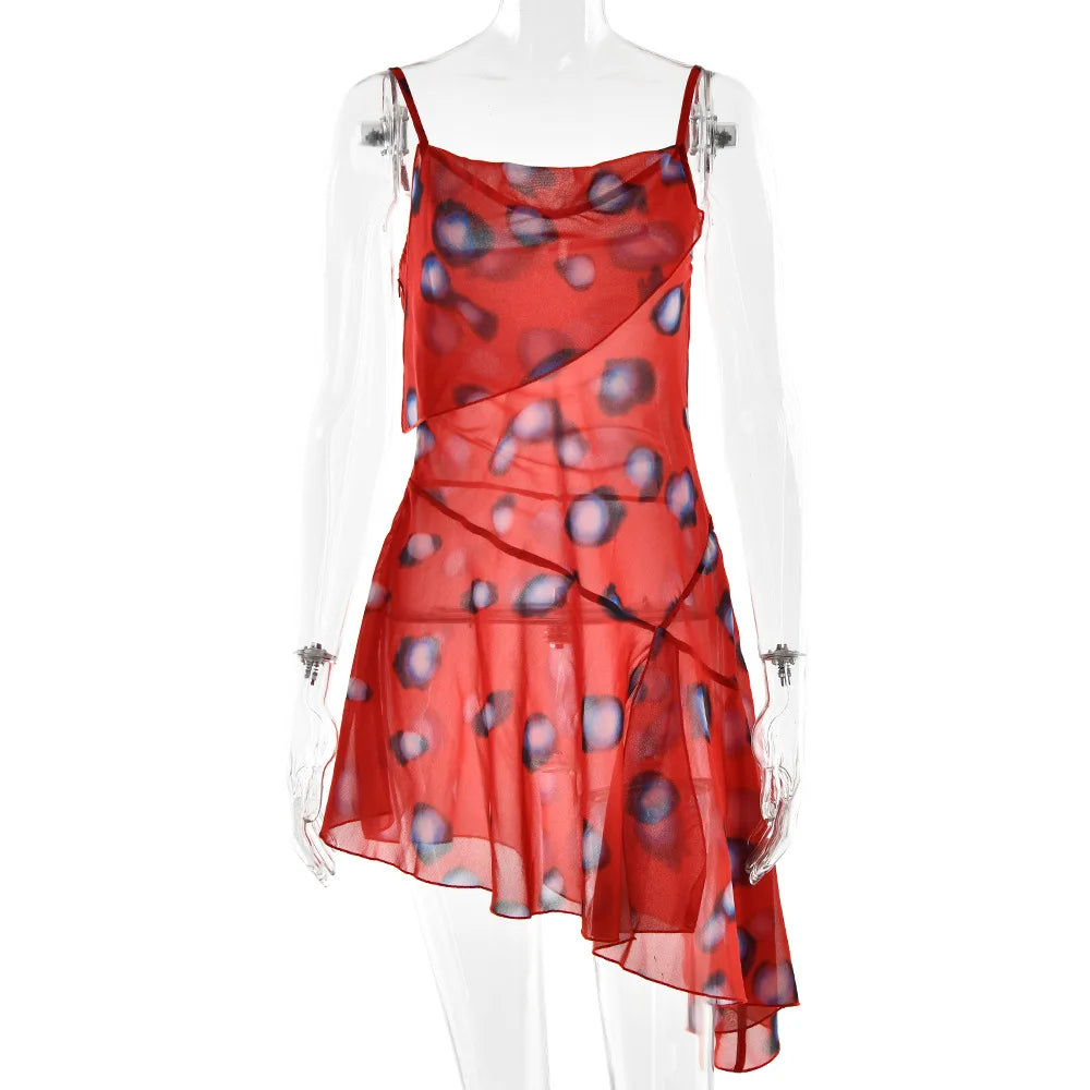 Sexy Printed With Detachable Scarf Women's Shirt Dress Lapel Collar Full Sleeve Button Mini Dresses 2026 Summer Chic Female Robe