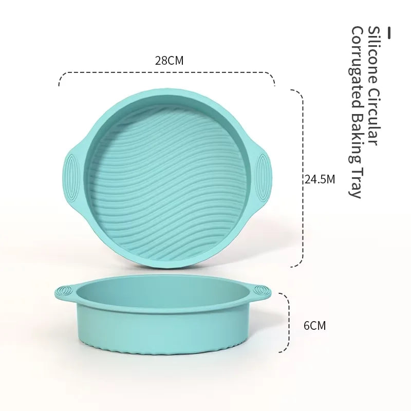9-inch silicone chiffon cake mold, cylindrical, round, high-temperature resistant DIY mold, baking tool, dessert