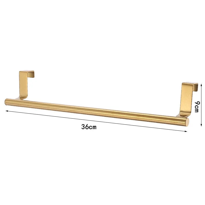 Non Perforated Stainless Steel Towel Rack, Towel Pole, Bathroom Single Pole Towel Rack, Cabinet Door Pendant, Storage Rack