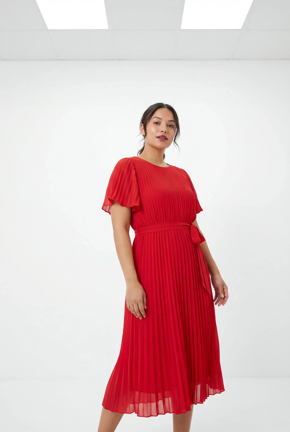 BiBi Ruffle Mesh Lace Layered Short Sleeve Top for Women