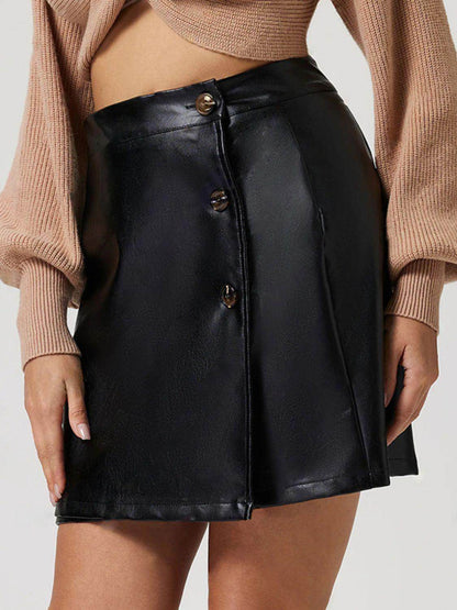Buttoned High Rise Mini Skirt for Stylish Casual Wear - Selvanelle