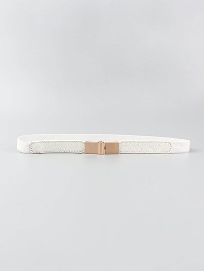 PU Elastic Skinny Belt for Women Adjustable Fashion Accessory - Selvanelle