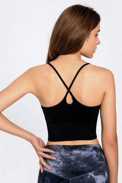Millennia Crisscross Back Scoop Neck Sports Cami - Selvanelle