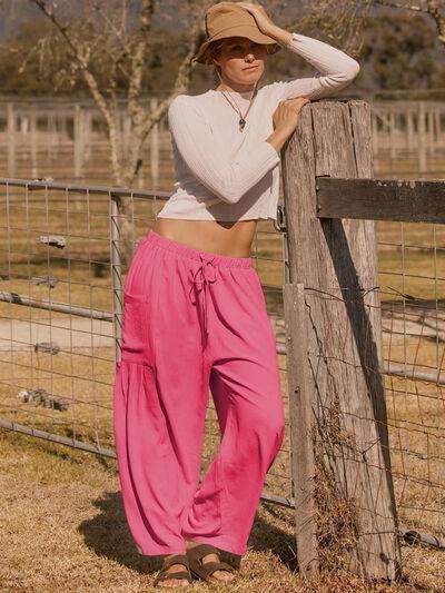 Full Size Wide Leg Pants with Pockets for Women - Selvanelle