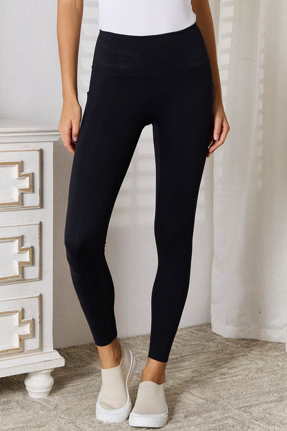 Basic Bae Wide Waistband Sports Leggings for Active Wear - Selvanelle