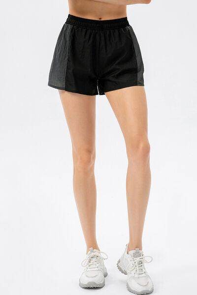 Color Block Drawstring Active Shorts for Comfort and Style - Selvanelle